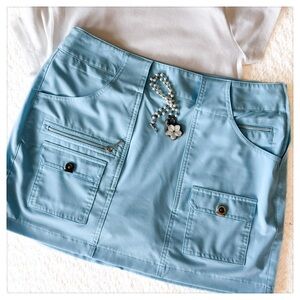 Jamie Sadock Light Blue Golf Skort